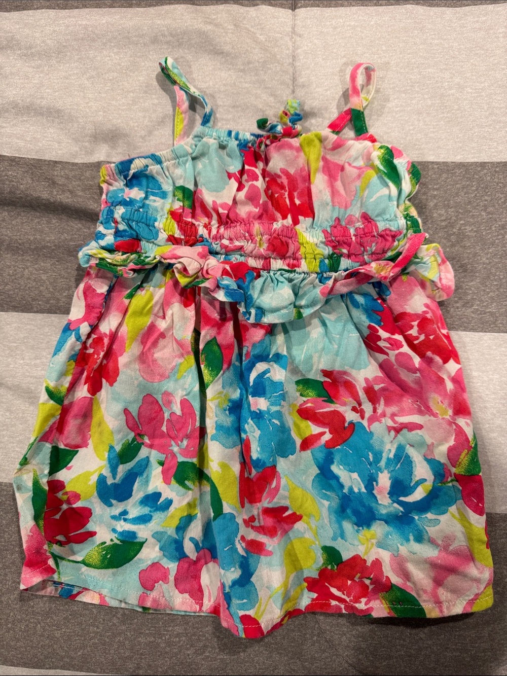 Toddler girl flower print dress